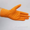 Guantes de mezcla de nitrilo de la industria de patrones de diamantes de naranja